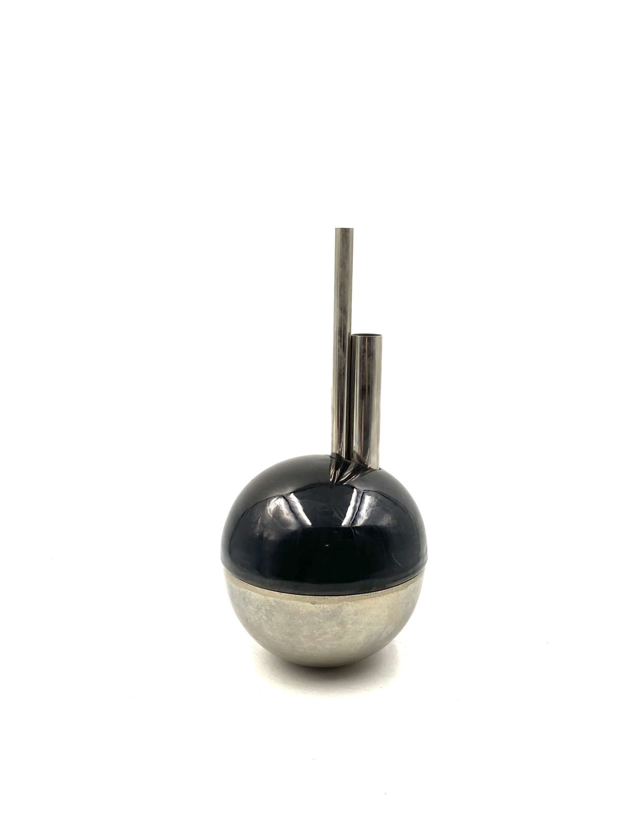 Mario Bertozzi, Ceramic Spherical Vase, Marber Italy, 1970s photo Home Decor