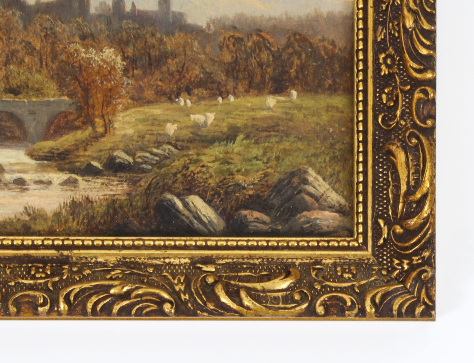 Antique Set Of Six River Landscapes Paintngs 19th Century photo vinterior