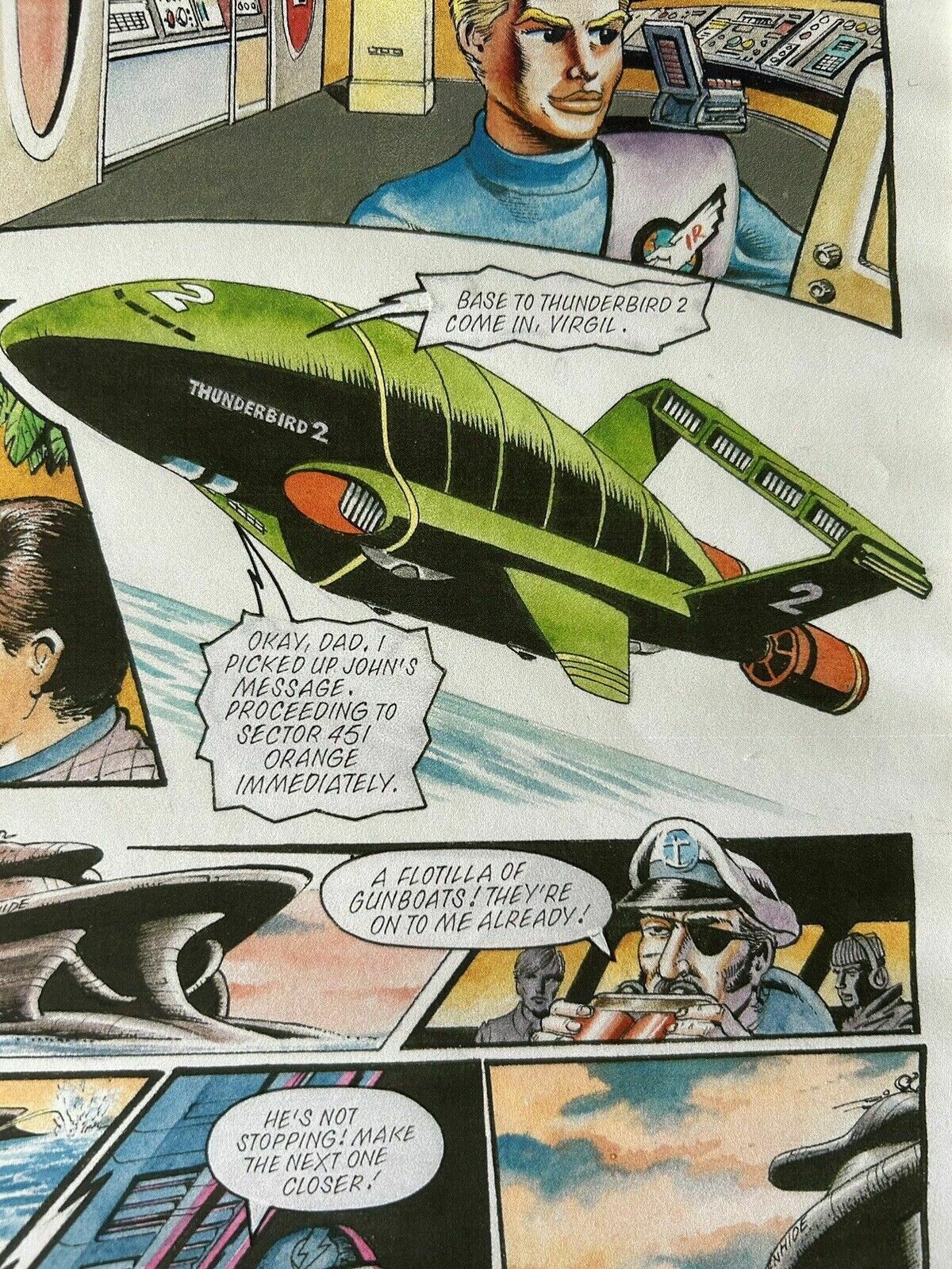photo buy Two Original Thunderbird Comic Watercolour Artwork Pages C.1993