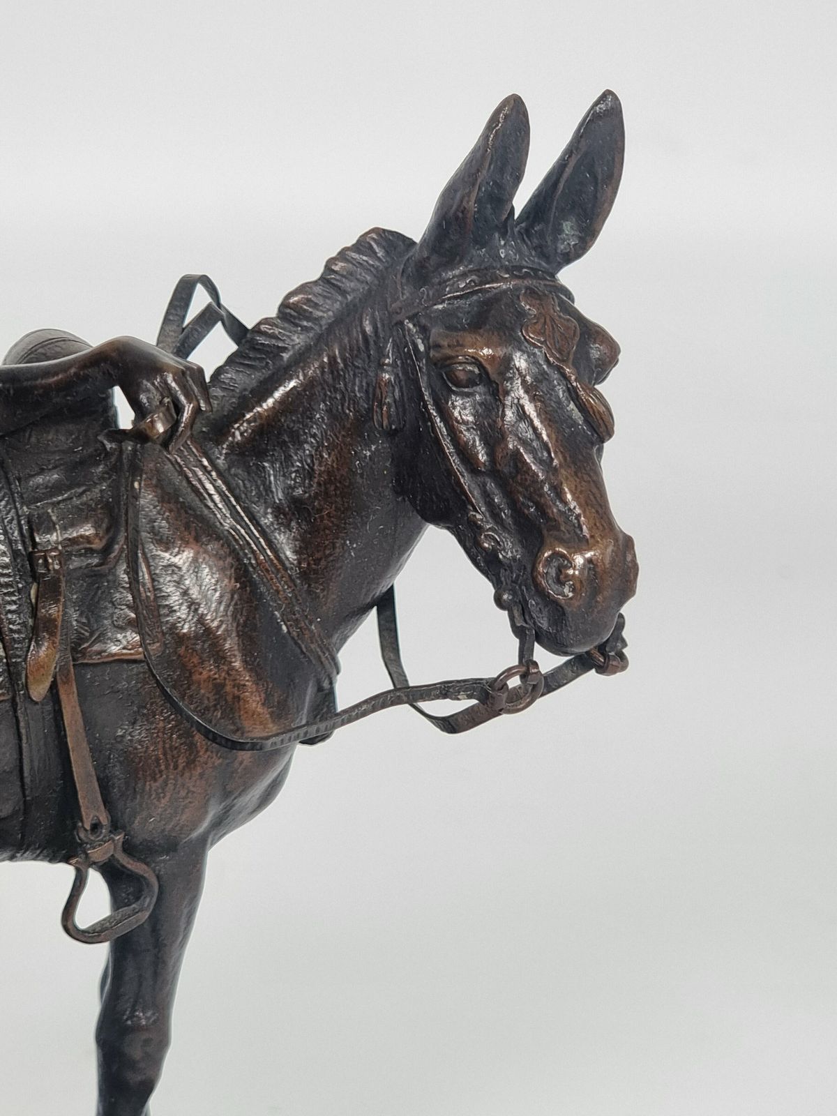 photo furniture 19th Century French Bronze Sculpture Depicting A Boy With His Mule By A E Dubucand Circa 1870