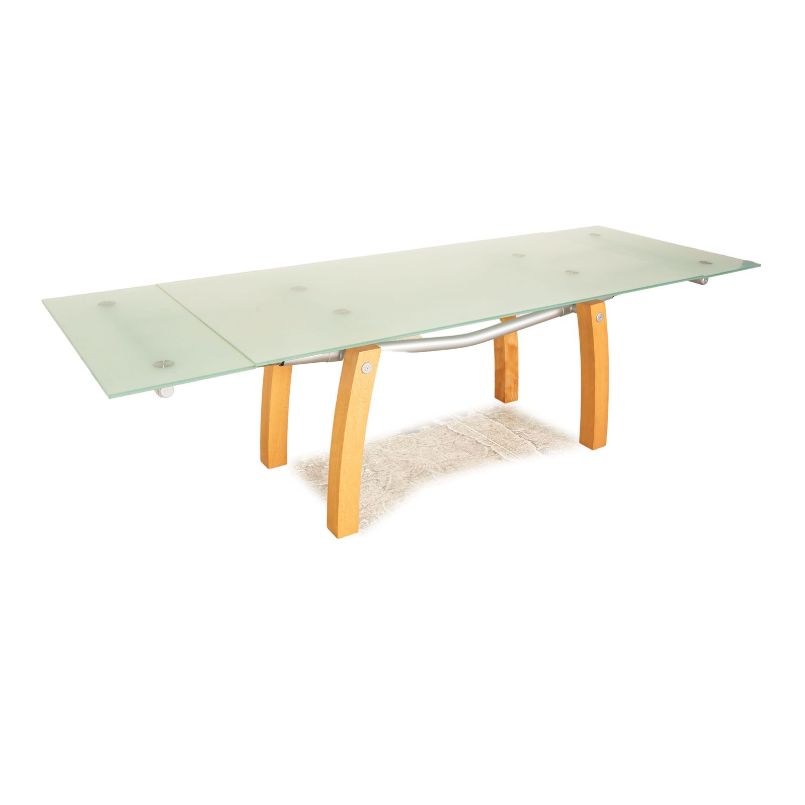 Table à manger extensible Bonaldo Blitz en verre, 200/300 x 80 x 100 cm photo for sale