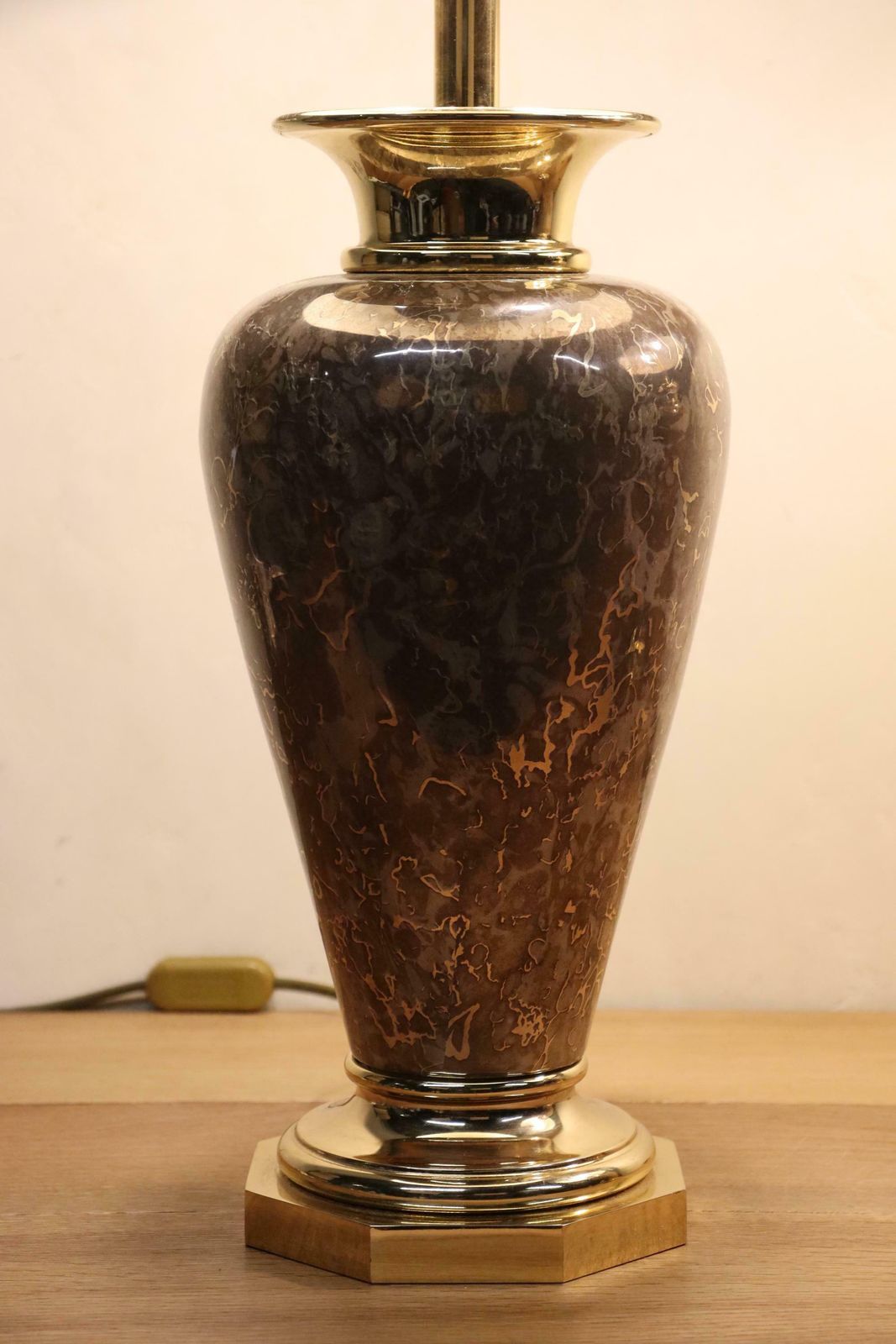 Set Of Vintage Hollywood Regency Marble Imitation Table Lamps , 1980's (St.194) photo 693.0