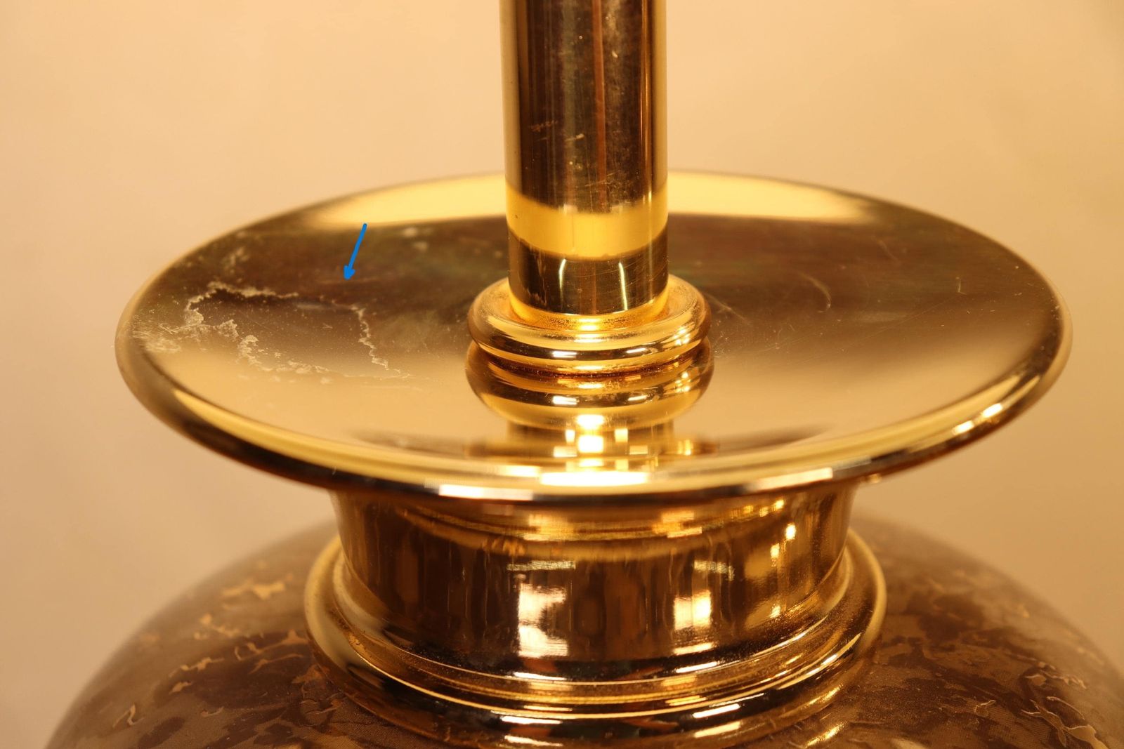 Set Of Vintage Hollywood Regency Marble Imitation Table Lamps , 1980's (St.194) photo vintage