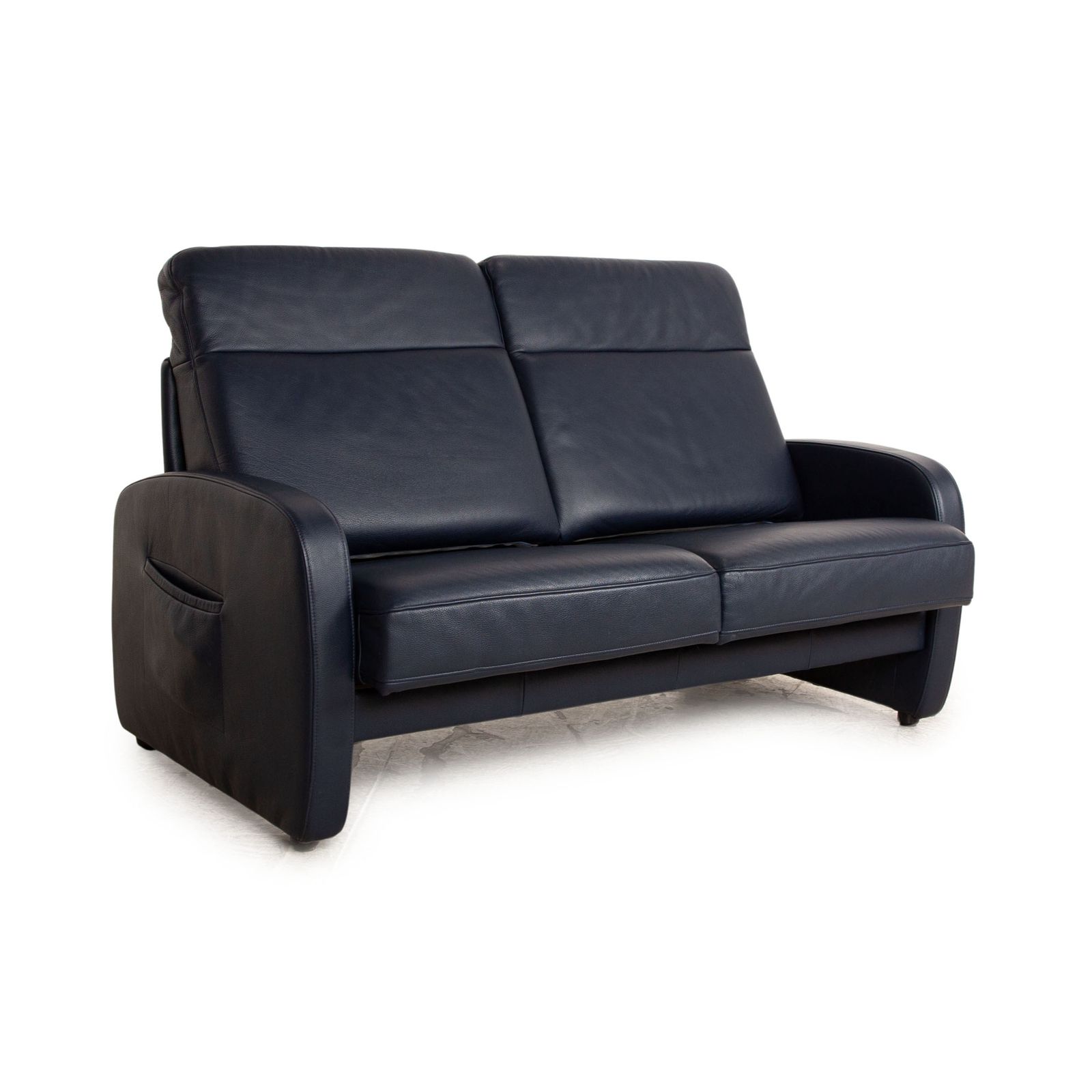 Musterring Leather Three Seater Blue Black Sofa Manual Function photo buy