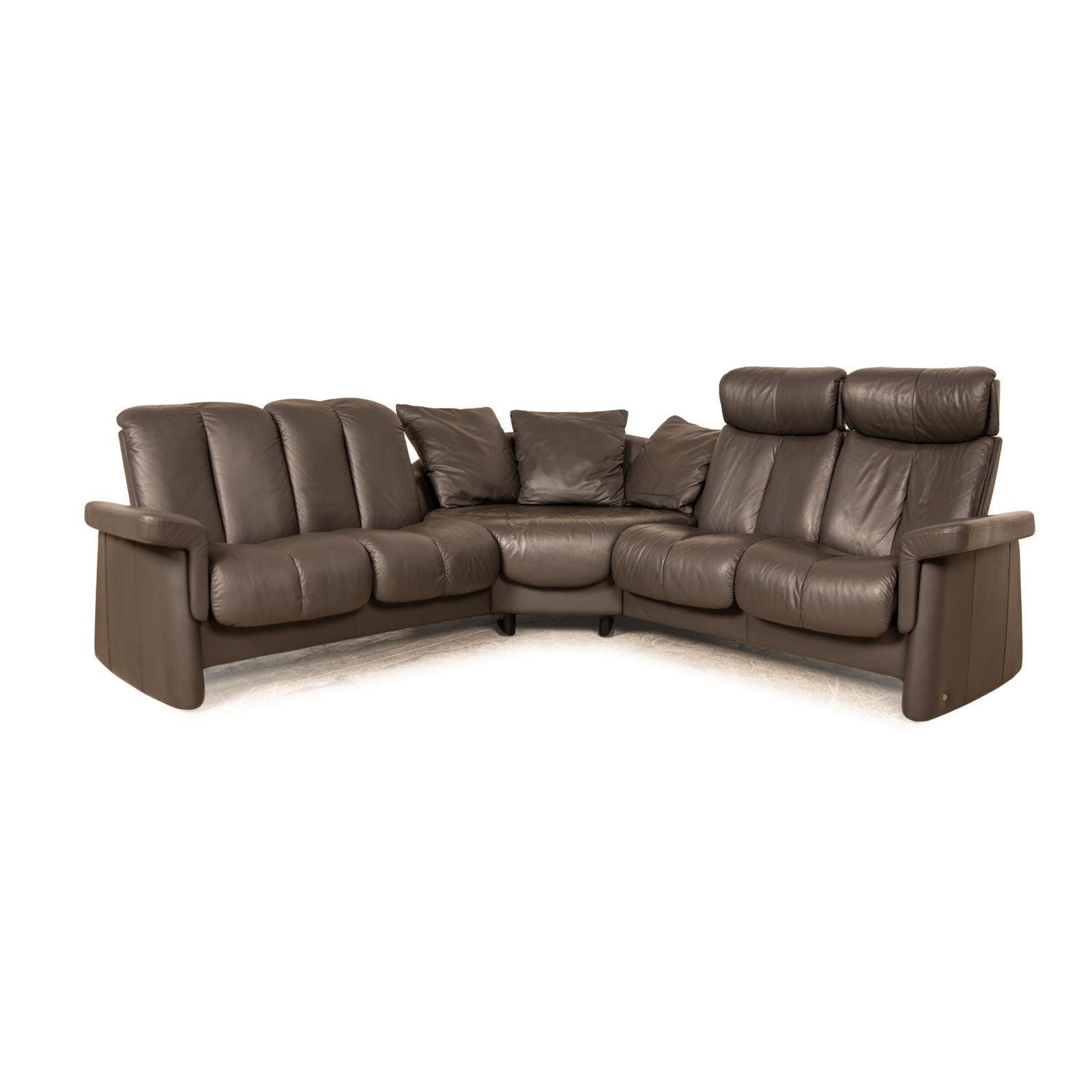 Canapé d'angle Stressless Legend en cuir noir, fonction manuelle