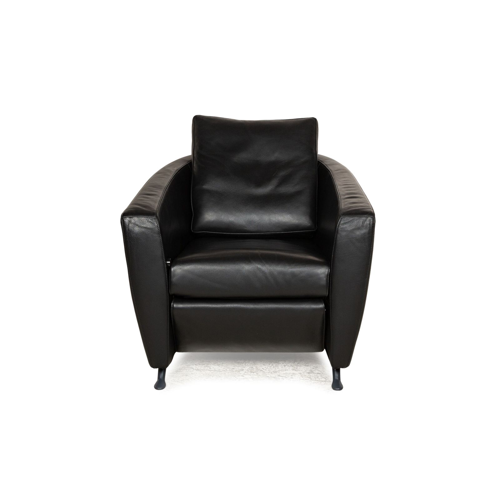 Mobilier Fauteuil FSM Sesame en cuir noir, fonction relaxation manuelle photo