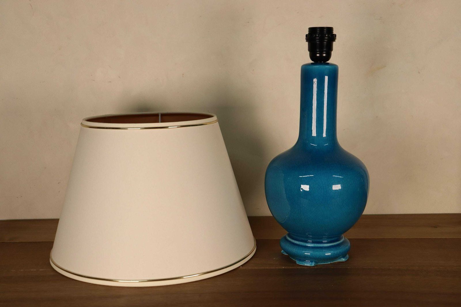 Vintage Chinese Asian Porcelain Turquoise Blue Balluster Vase Hollywood Regency (St.196) photo buy
