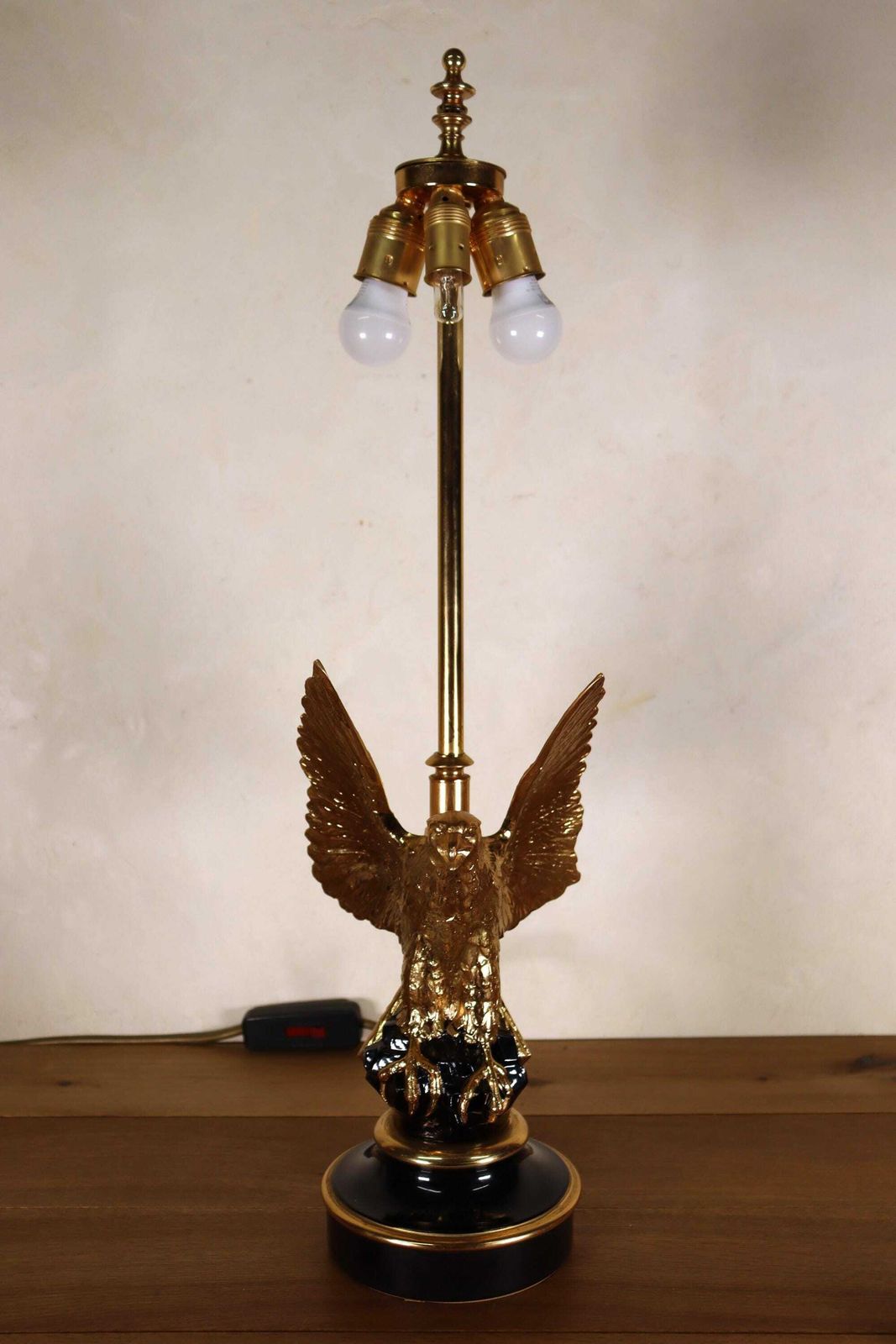 photo for sale Hollywood Regency Federal Empire Style Brass Gilded Eagle Lamp By Deknudt , Belgium 1970's (St.200)