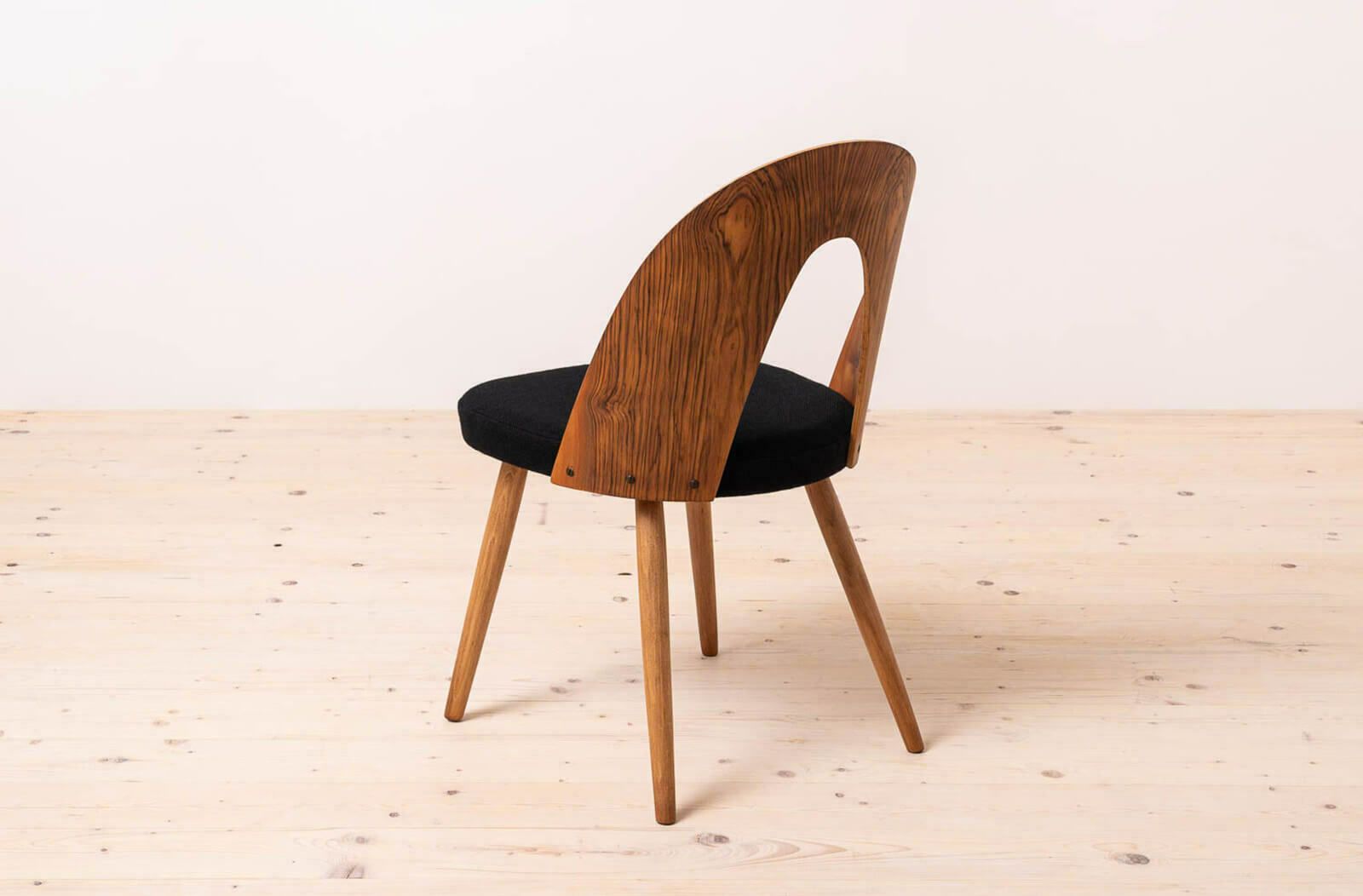 Set Of 4 Midcentury Dining Chairs By Antonin šuman, Reupholstered In Kvadrat Fabric photo vintage