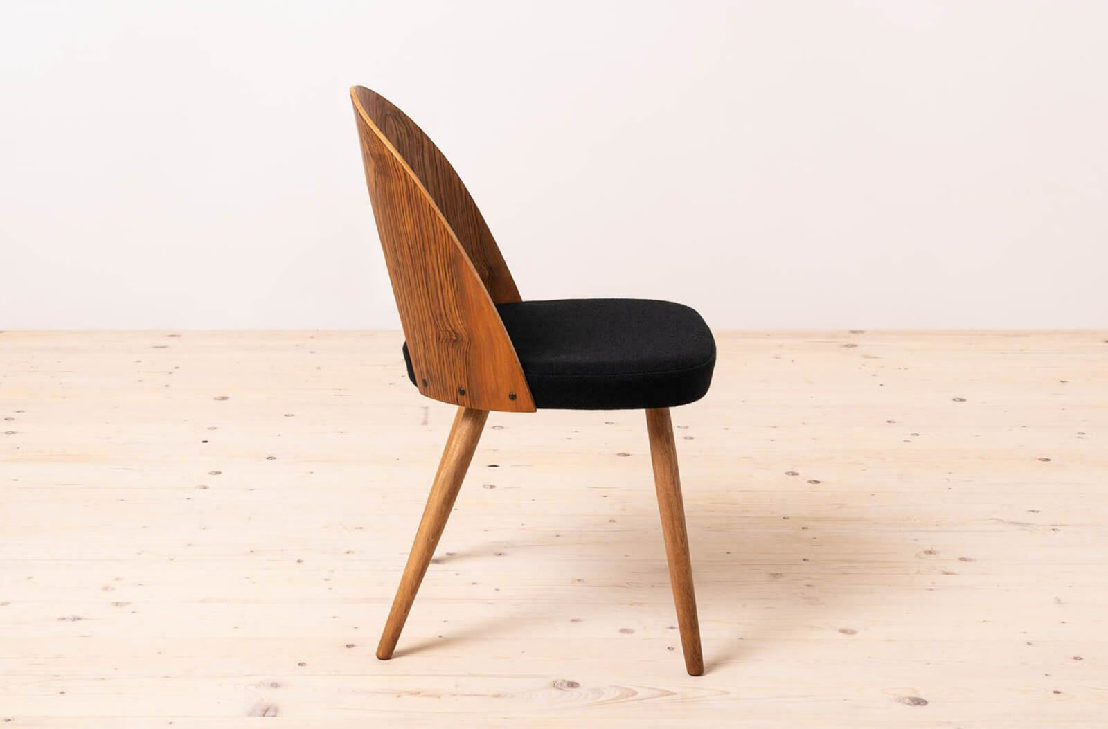 Furniture Set Of 4 Midcentury Dining Chairs By Antonin šuman, Reupholstered In Kvadrat Fabric photo