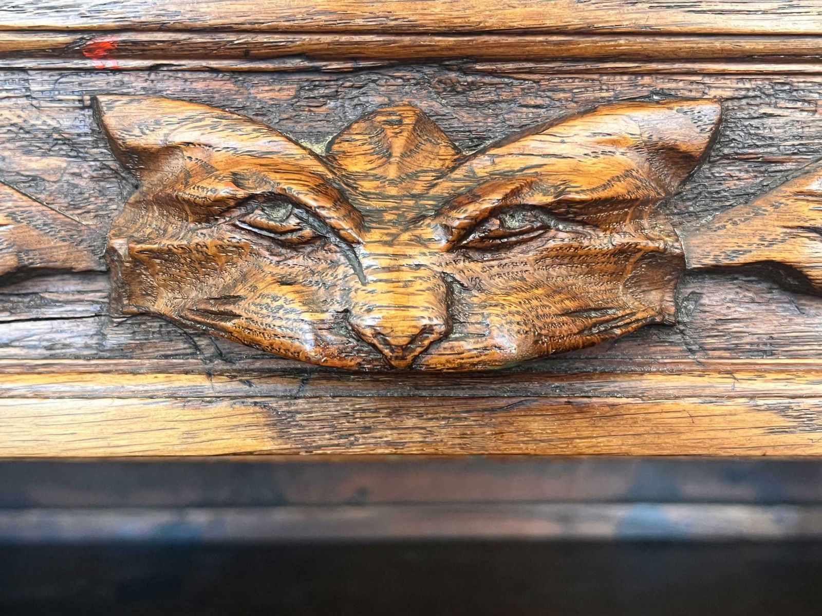 photo vinterior Table de bibliothèque ou bureau de style baroque espagnol en chêne, XIXe siècle