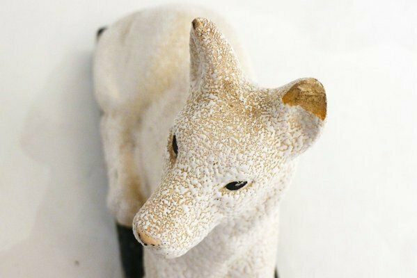 Art Art Deco Dog Sculpture In Earthenware With Frosted Enamel By Odyv France, 1930s photo