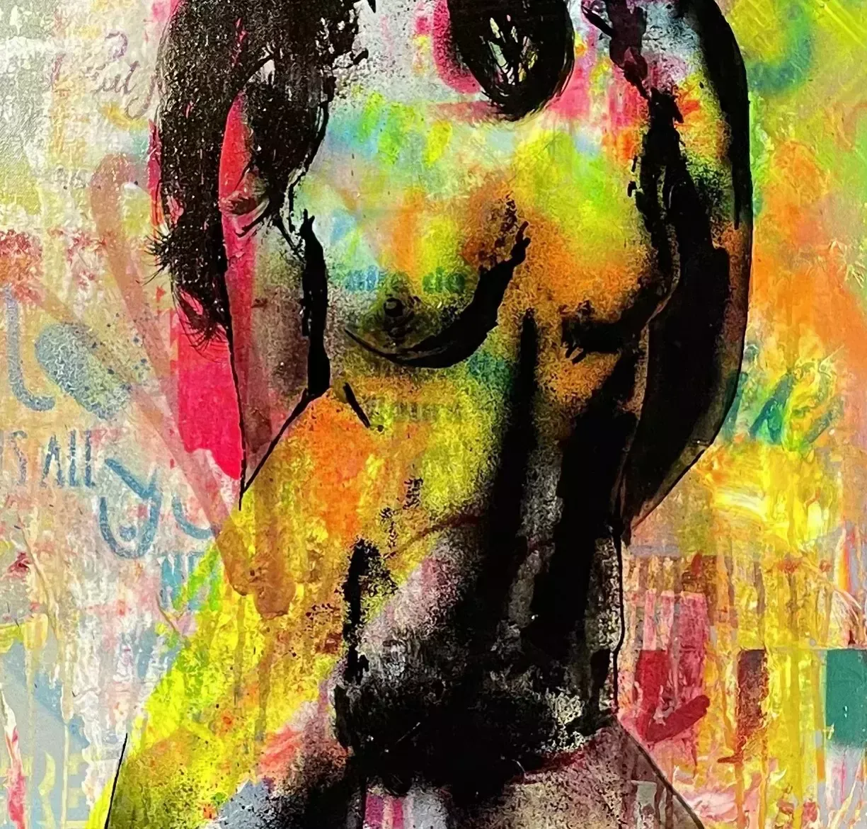 Painting Urkabe By David Lurkin, 21st Century, Mixed Media photo furniture
