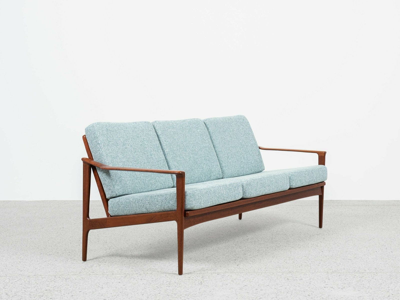 Midcentury Danish Sofa Set In Teak By Ib Kofod Larsen   With New Fabric photo for sale