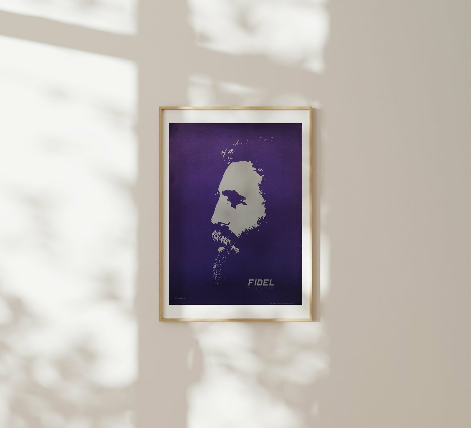 Fidel   Week Of Solidarity   Original Soviet Russian Poster | 1983 photo furniture
