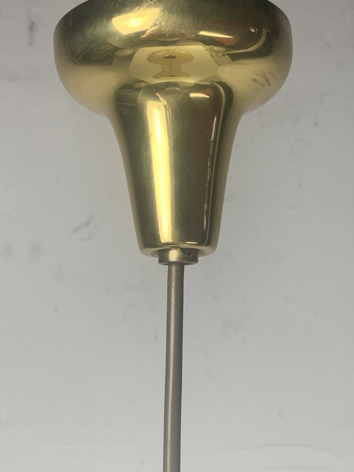 Mid Century Ufo Cocoon Hanging Lamp With Brass In The Style Of Achille Castiglioni, 1960s photo 823.0