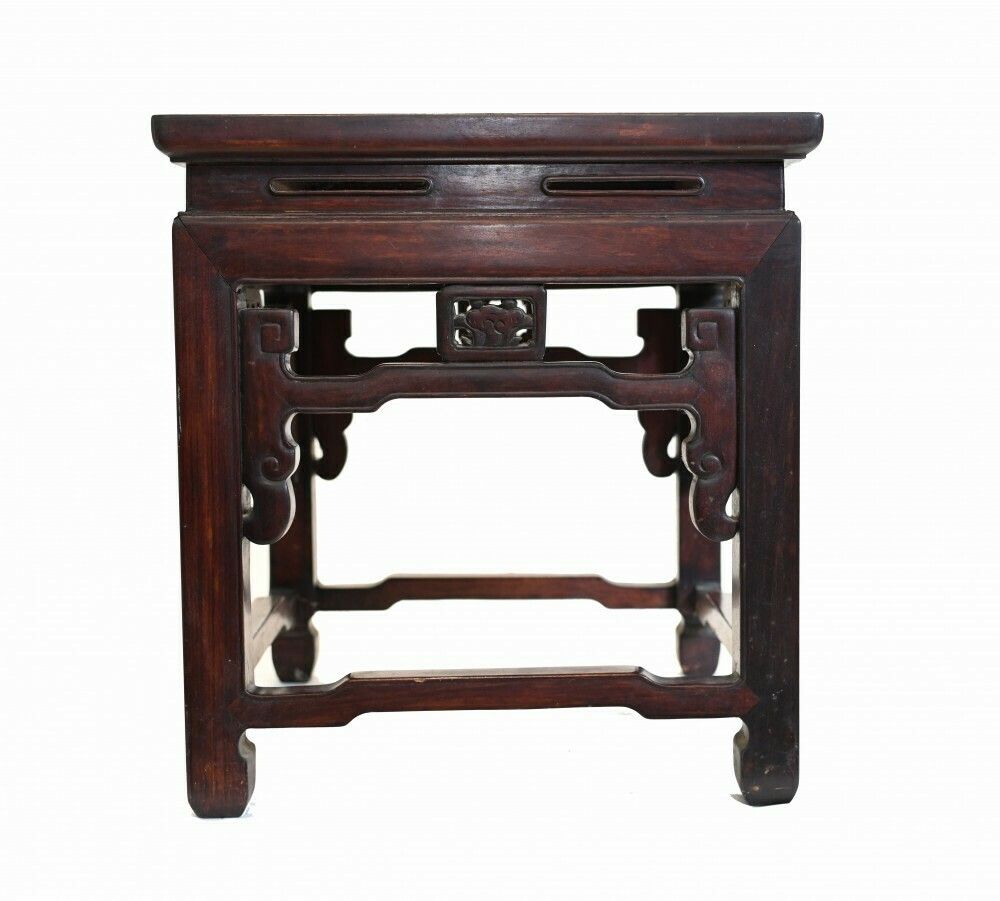Chinese Hardwood Pedestal Stand Table 1930 photo for sale
