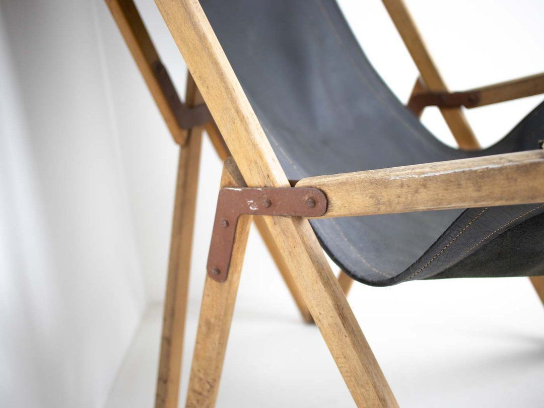 Original Tripolina Campaign Furniture Folding Chair By Joseph B. Fendy photo buy