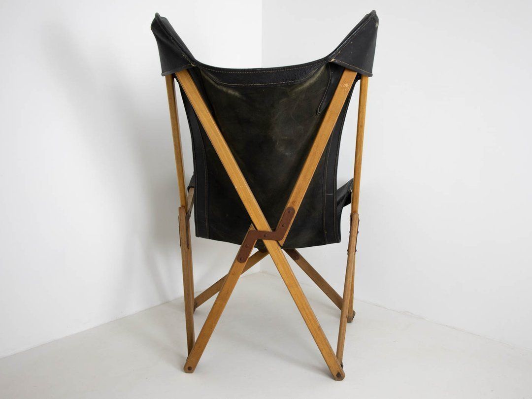 photo vinterior Original Tripolina Campaign Furniture Folding Chair By Joseph B. Fendy