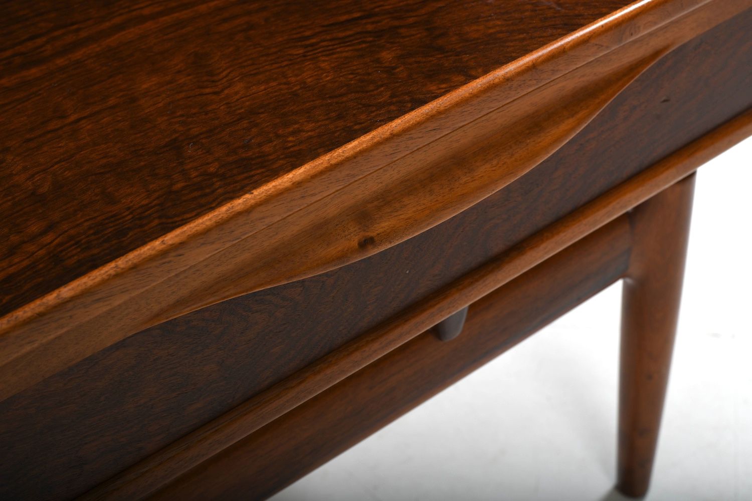 5550.0 Kurt østervig Low Walnut Sideboard With Bookcase Top 1950s photo