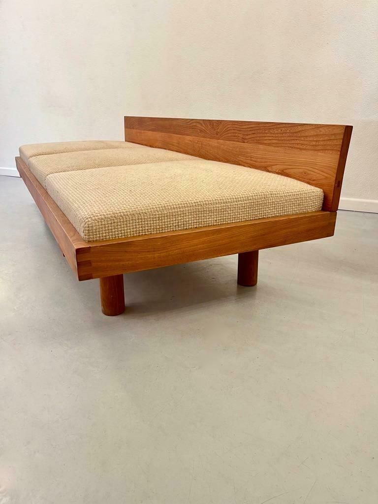photo furniture French Elm Daybed / Bench L09 By Pierre Chapo, France 1960