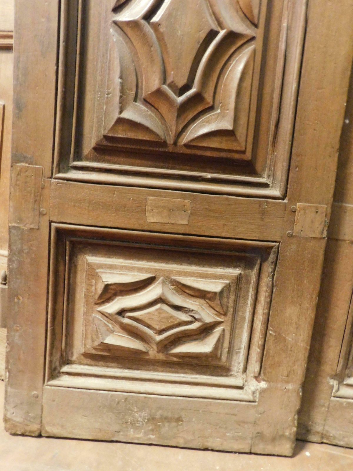 Massive Entrance Door, Carved In Walnut Wood, Italy photo buy