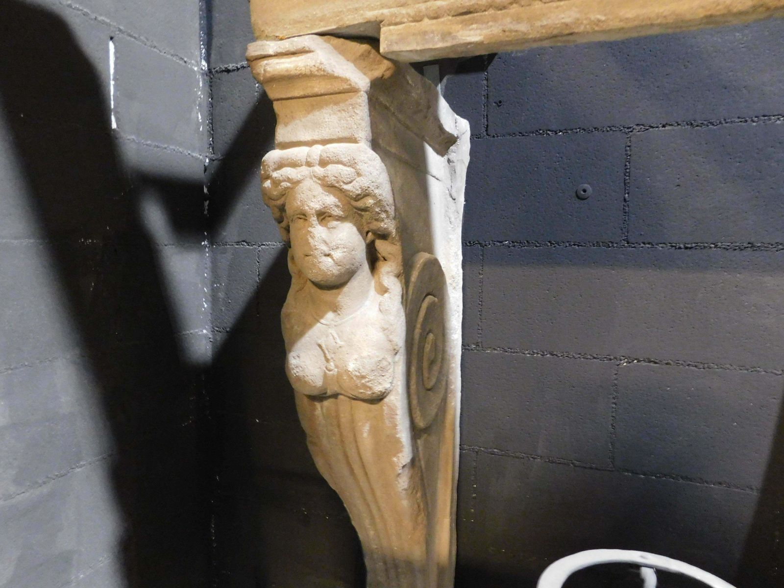 Majestic Monumental Fireplace In Pietra Serena, Carved In All Parts, Italy photo buy