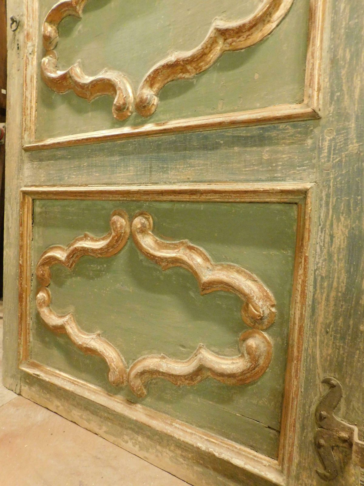 Interior Door In First Lacquer Blue Tones, One Leaf Without Frame, Italy photo 3828.0