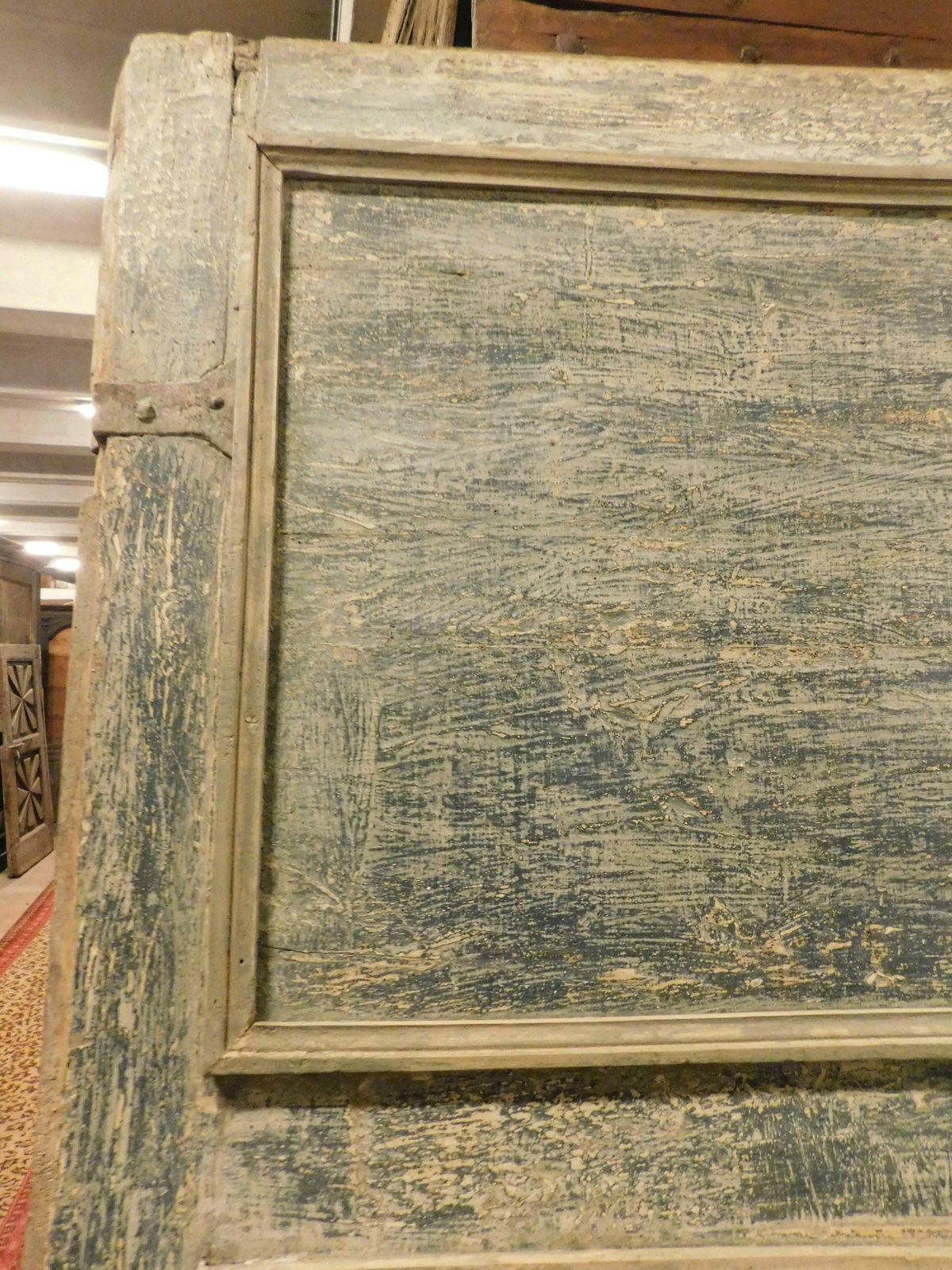 photo furniture Interior Door In First Lacquer Blue Tones, One Leaf Without Frame, Italy