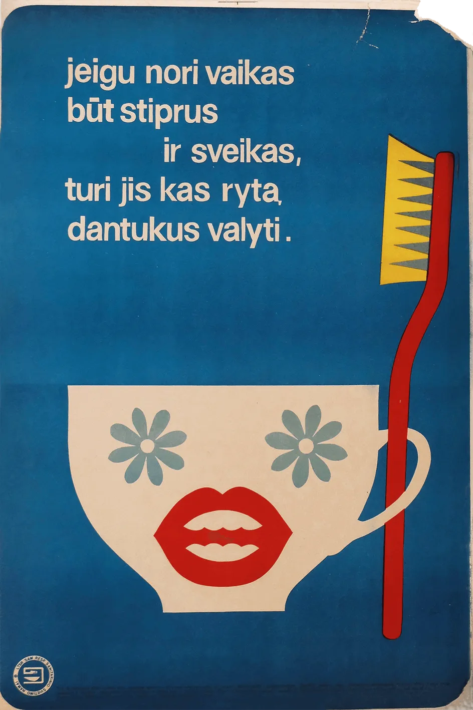 If A Child Wants To Be Strong & Healthy   Original Soviet Lithuanian Poster | 1979
