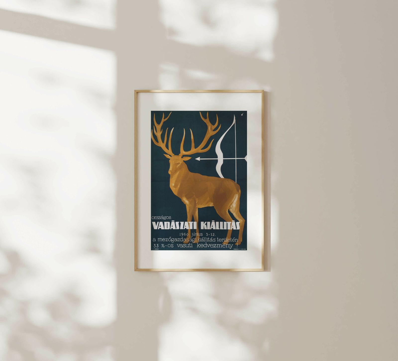 National Hunting Exhibition   Original Hungary Poster | 1960 photo furniture