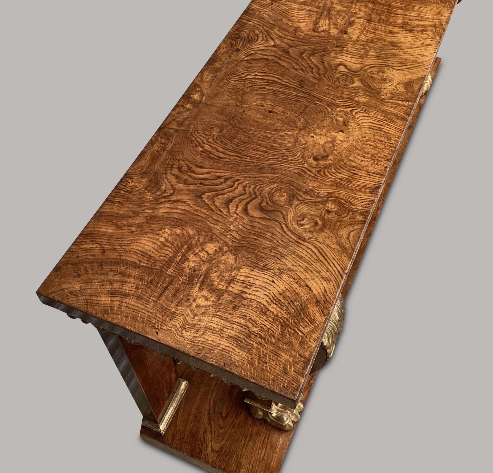 Magnificent Regency Pollard Oak And Giltwood Console Table photo Furniture