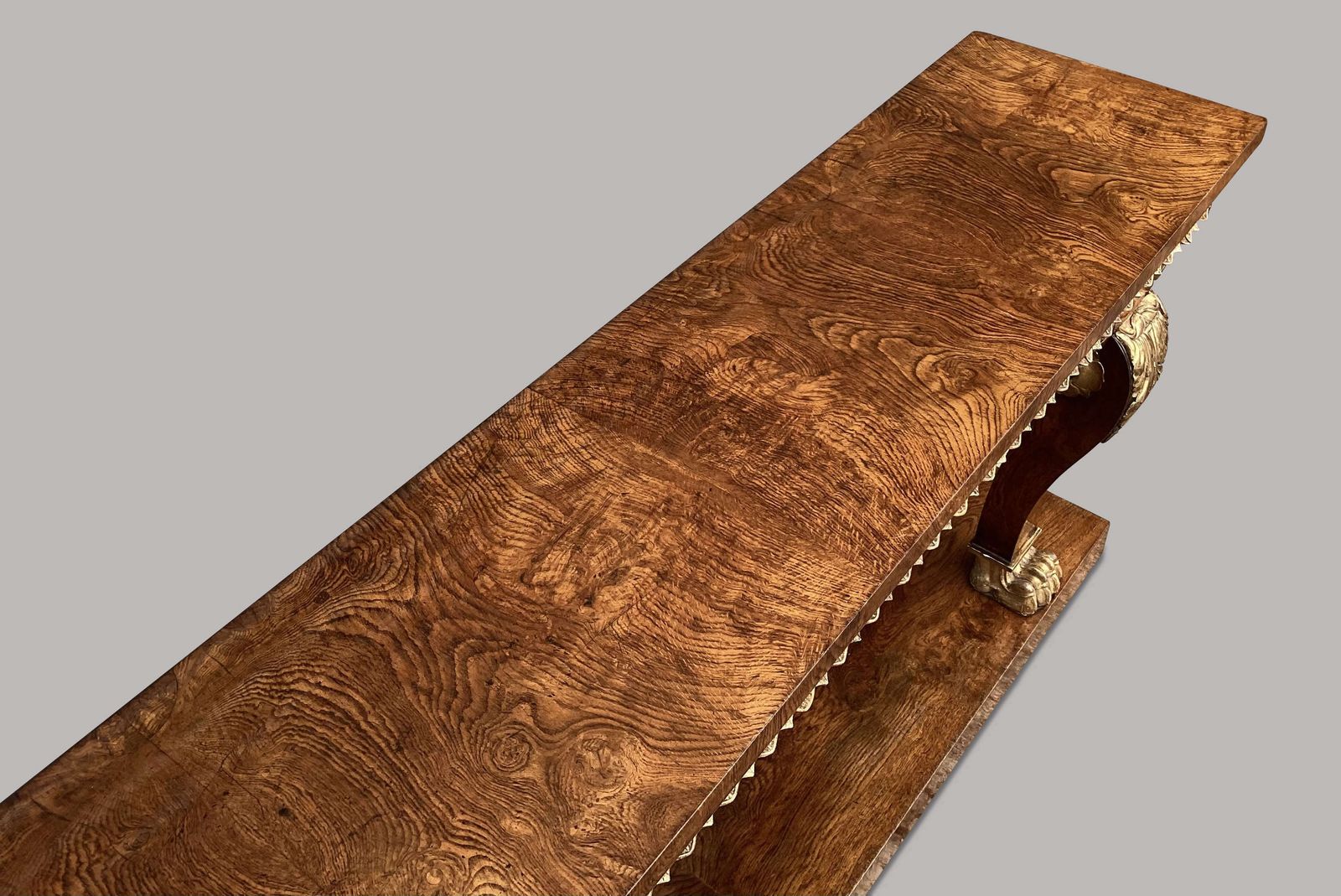 photo buy Magnificent Regency Pollard Oak And Giltwood Console Table