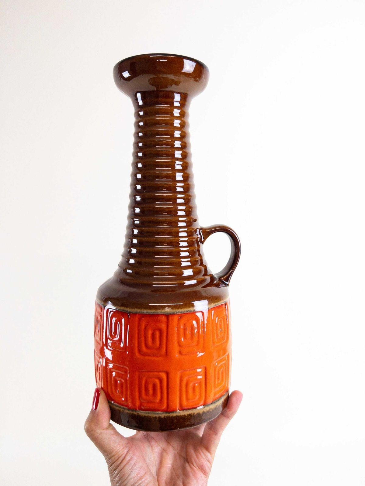 Simon Peter Gerz Ceramic Vase   West German Pottery   Rare Sp Gerz Vase Form 803 28 photo for sale