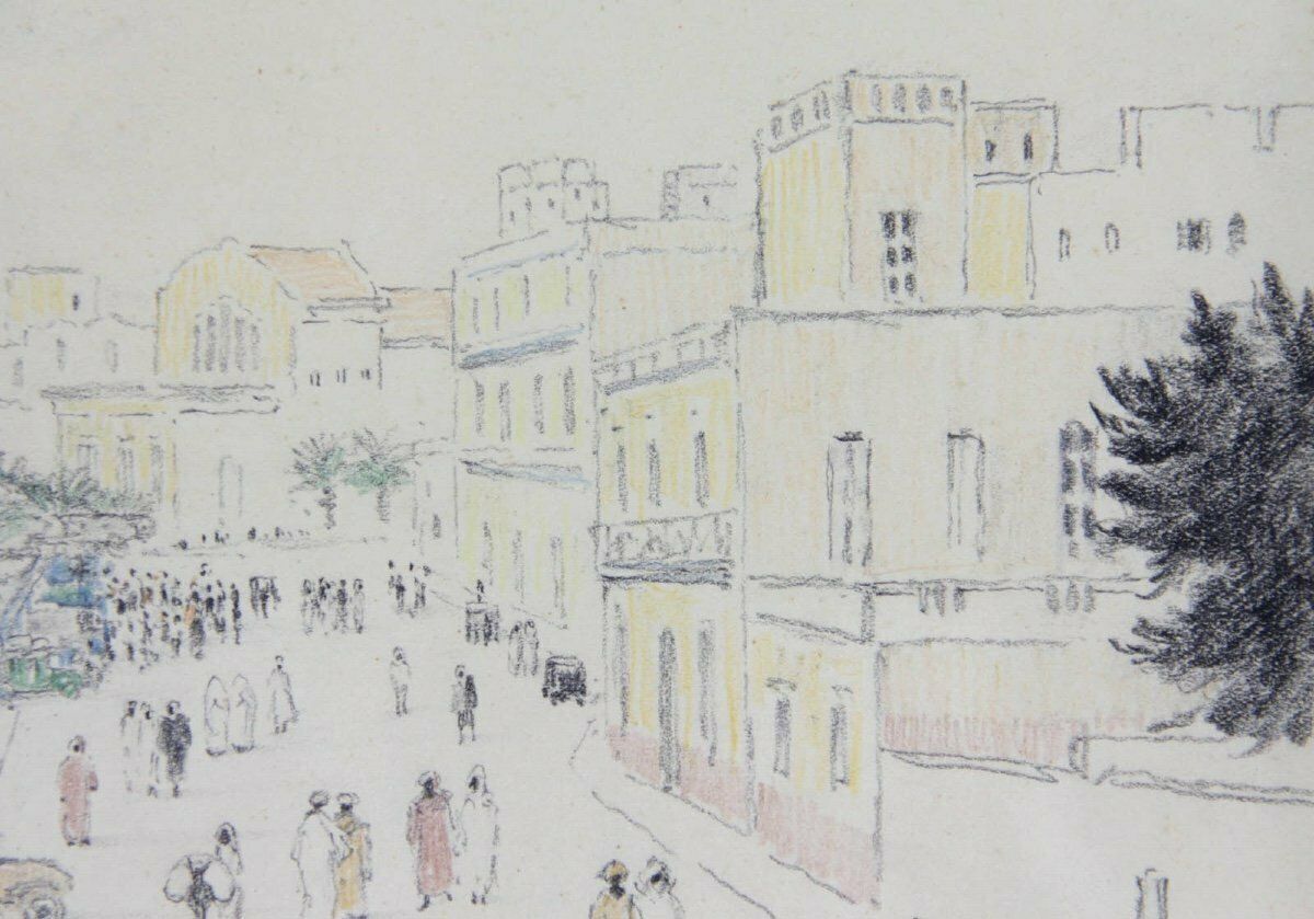 Georges Manzana Pissarro (1871 1961) The Coach Station In Mazagan, Morocco photo buy