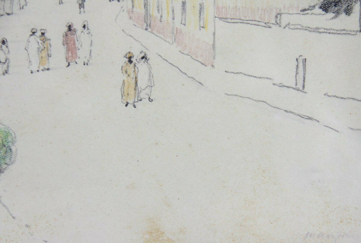 photo furniture Georges Manzana Pissarro (1871 1961) The Coach Station In Mazagan, Morocco