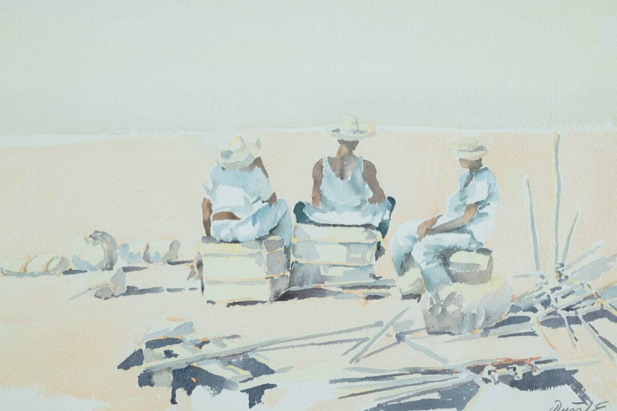 Dalva Duarte (Born 1949): People On The Beach, 1980 photo for sale