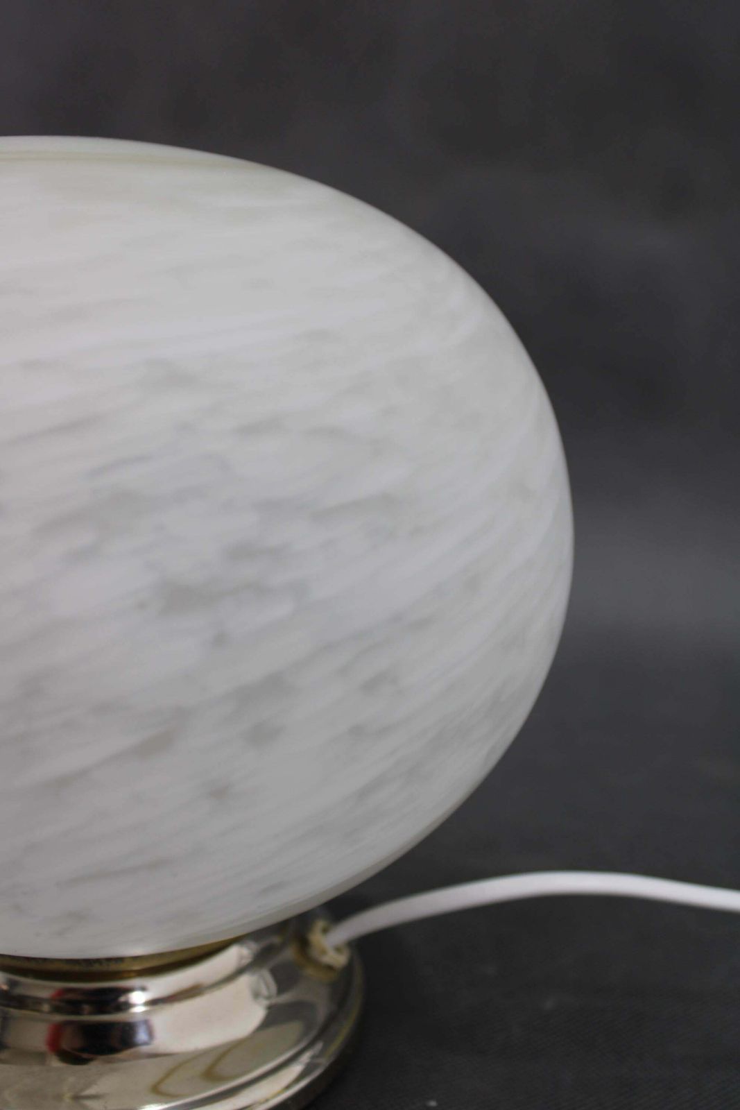 1970s Glass Globe "Venice Hand Made Glass "Table Lamp, Italy photo Lighting