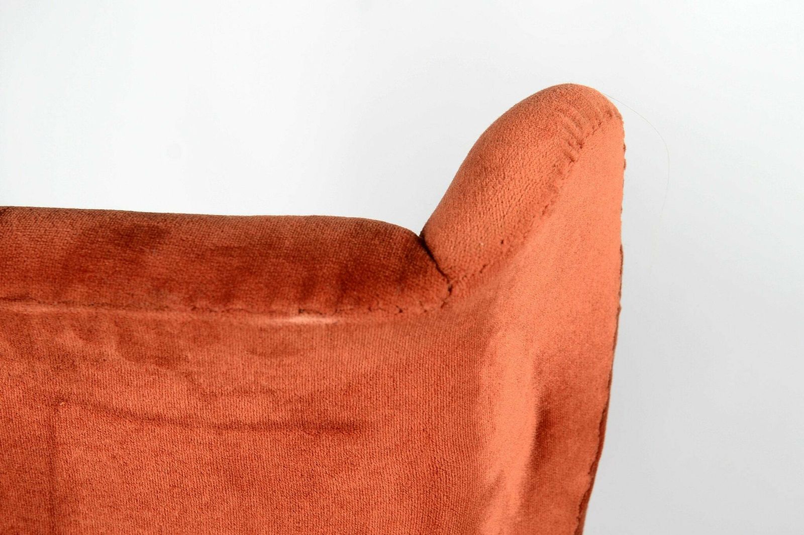 Mid Century Lounge Chair By Miroslav Navratil, 1960s – Fiberglass Shell With Velvet Upholstery, Iconic Design photo 940.0