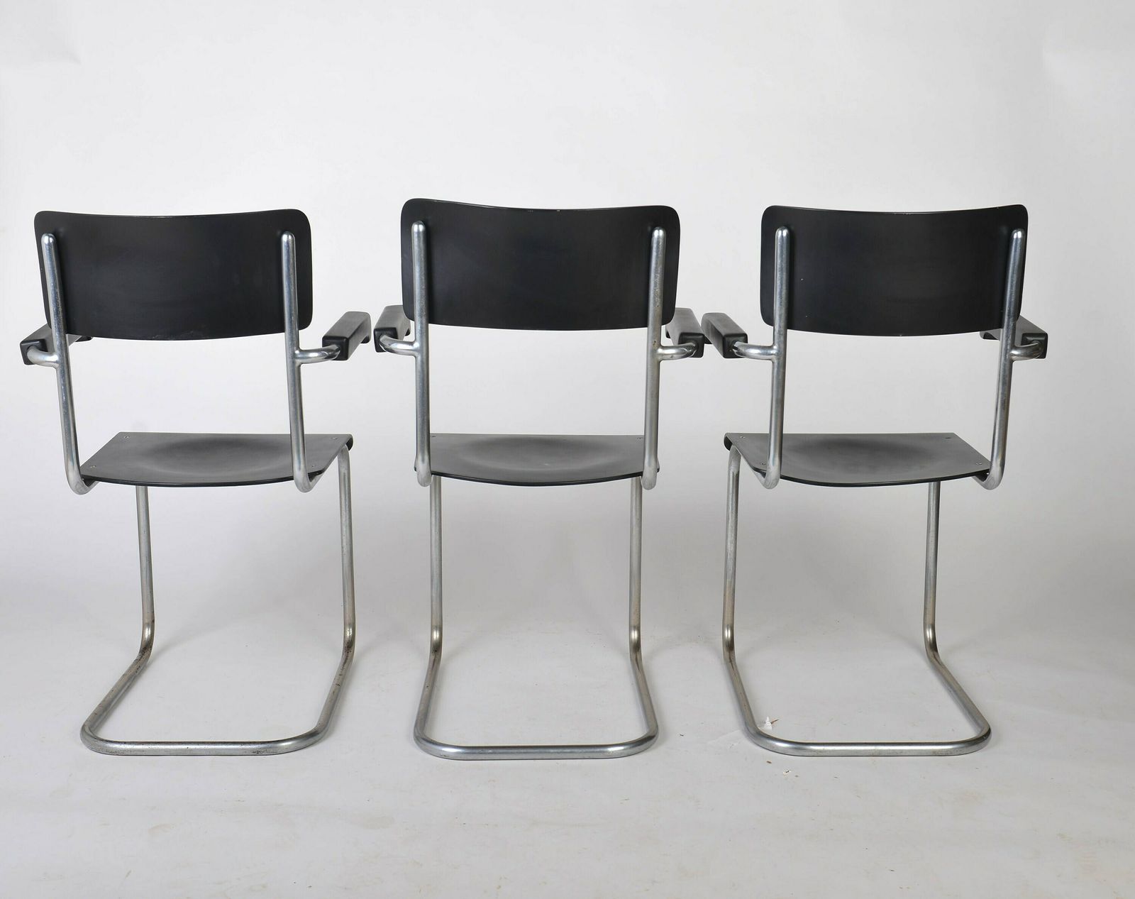 Bauhaus Cantilever Armchairs Model S 43 F By Vichr 1930s Tubular Steel And Beechwood, Iconic Modernist Design photo 512.0