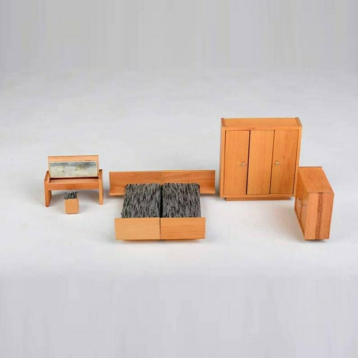 Vintage Toy Furniture Bedroom, 1970s