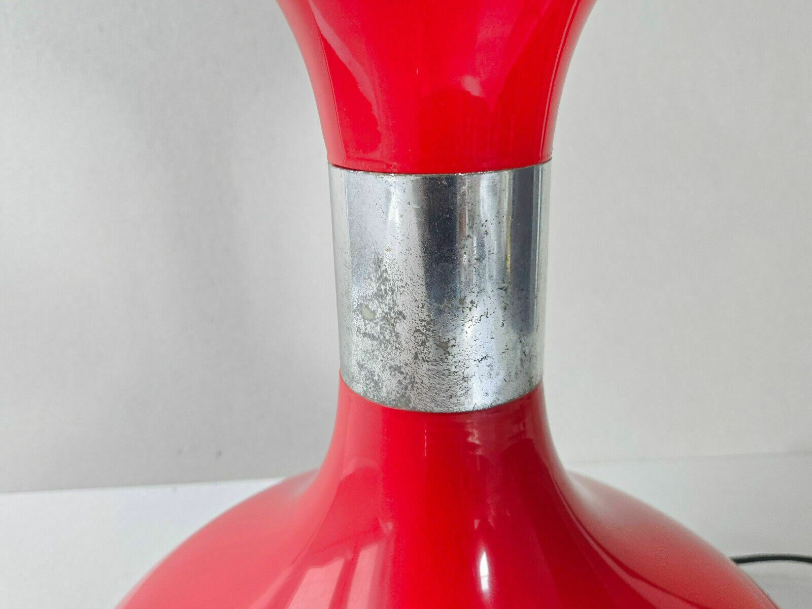 Floor Lamp Diabolo Vintage 1960 Space Plastic Red 60s 1960s photo vinterior