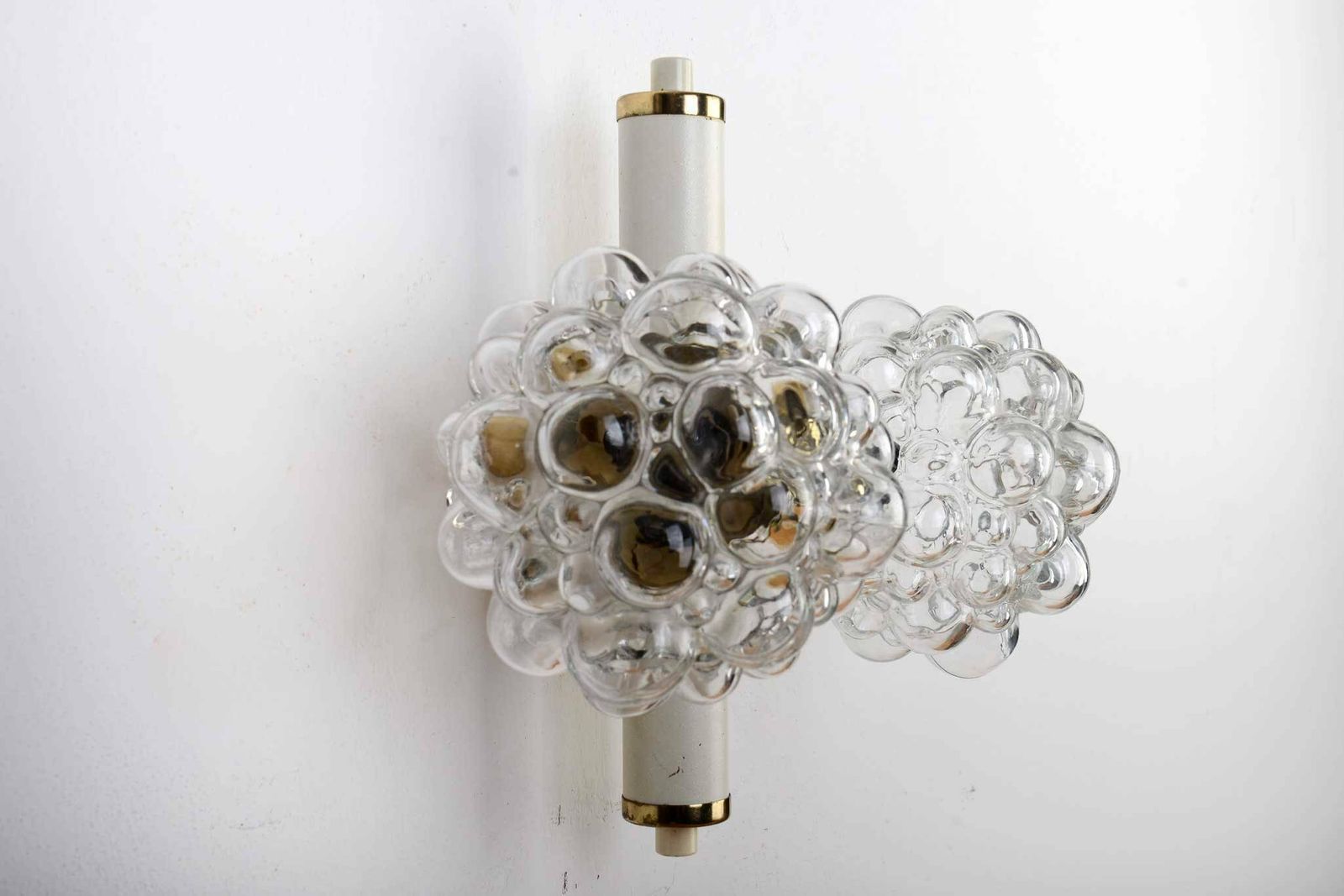 Mid Century Light From Kamenický šenov, Brutalist Mid Century Light, Bubble Glass Light By Helena Tynell photo Lighting
