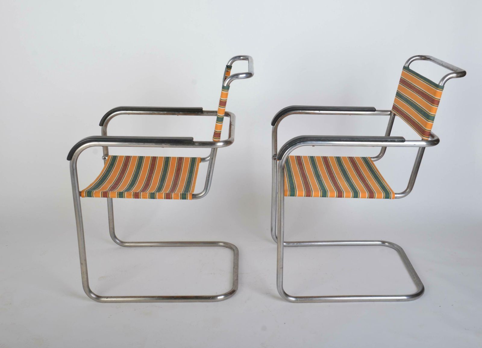 Bauhaus Tubular Steel Armchairs B34 By Marcel Breuer, 1930s – Chromed Tubular Steel, Perfect For Mid Century Modern Homes, Thonet Bauhaus photo Furniture