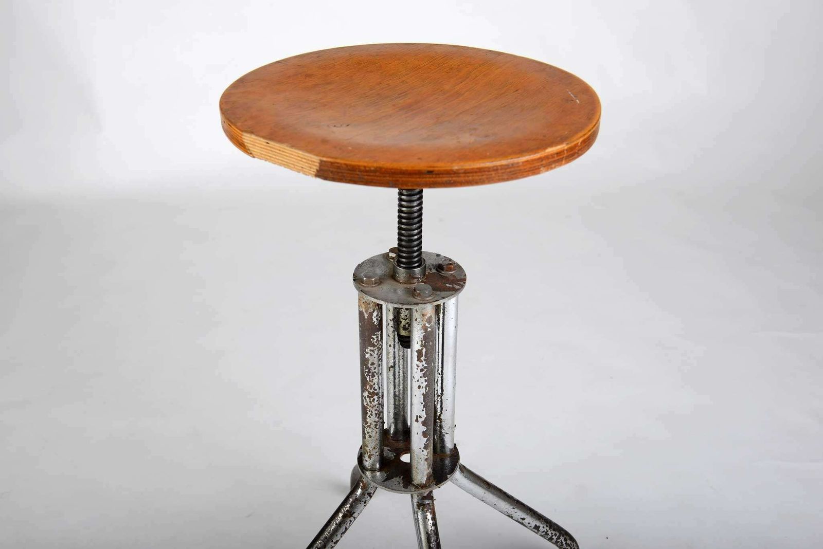 Bauhaus Stool Thonet B195 Variant By Marcel Breuer, Knoll, Deco, Thonet Style photo vinterior