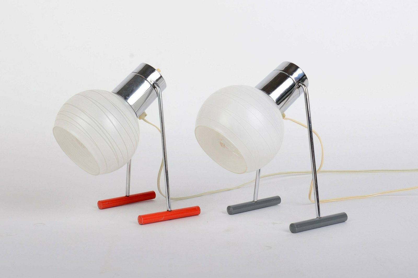 Pair Of Vintage Modern Lamps Lidokov, Mid Century Modern Vintage Atomic Lighting Eames Lamps 1950s Retro Living, Mid Century Desk Lamp photo furniture