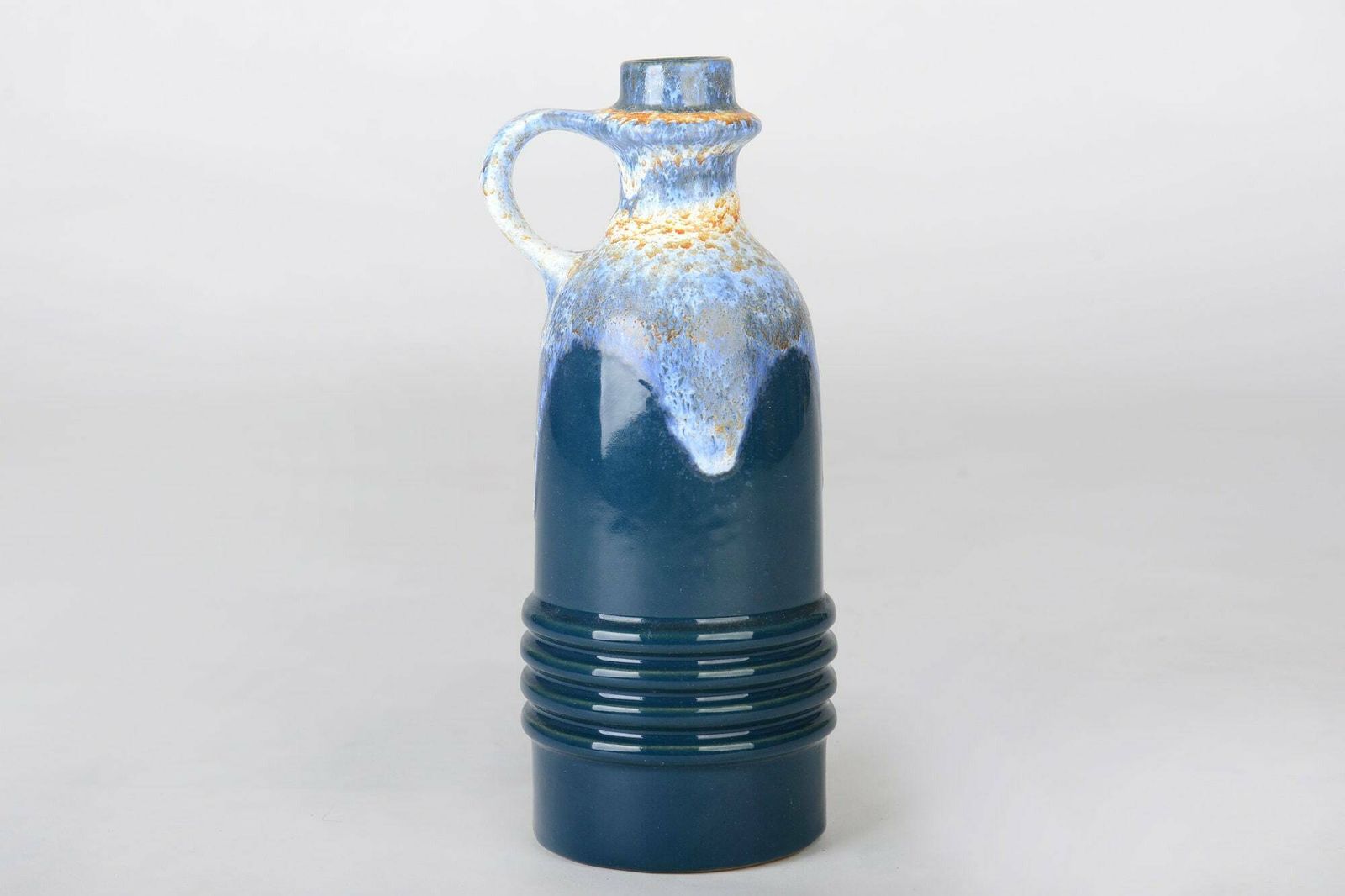 Mid Century Modern Fat Lava Vase By Veb Haldensleben photo for sale
