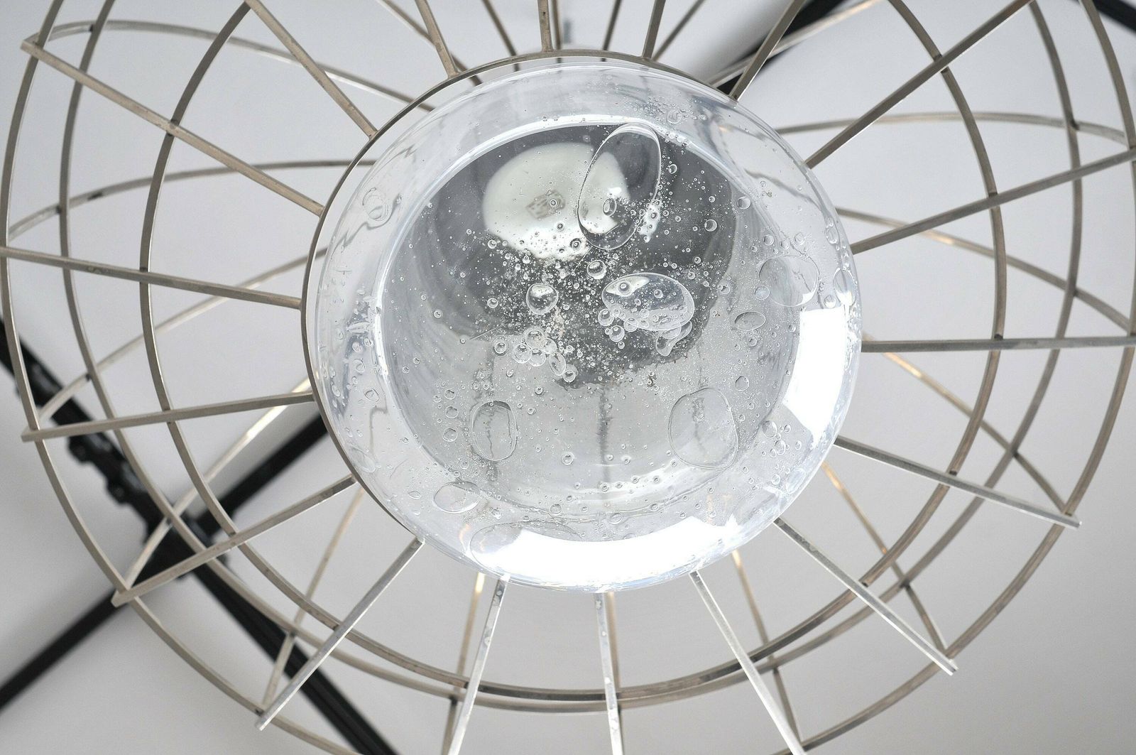 Mid Century Chandelier, Mid Century Glass Chandelier. Ceiling Light, Retro Lighting photo vinterior