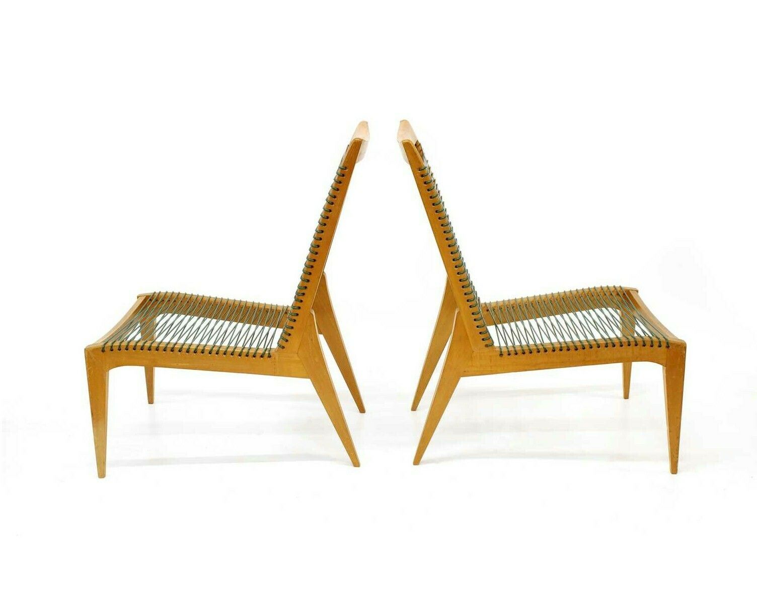 Pair Of Louis Sognot Low Lounge Chairs, France, 1950s photo buy
