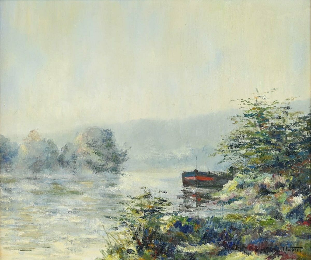 Robert Tuffier (1929 2005): Banks Of The Seine Near Les Andelys, 1971